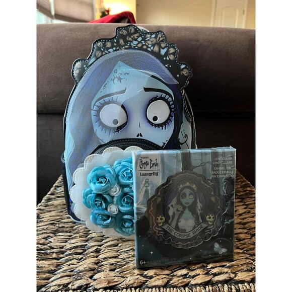 Loungefly Corpse Bride Emily Bouquet Mini Backpack - Picture 1 of 8